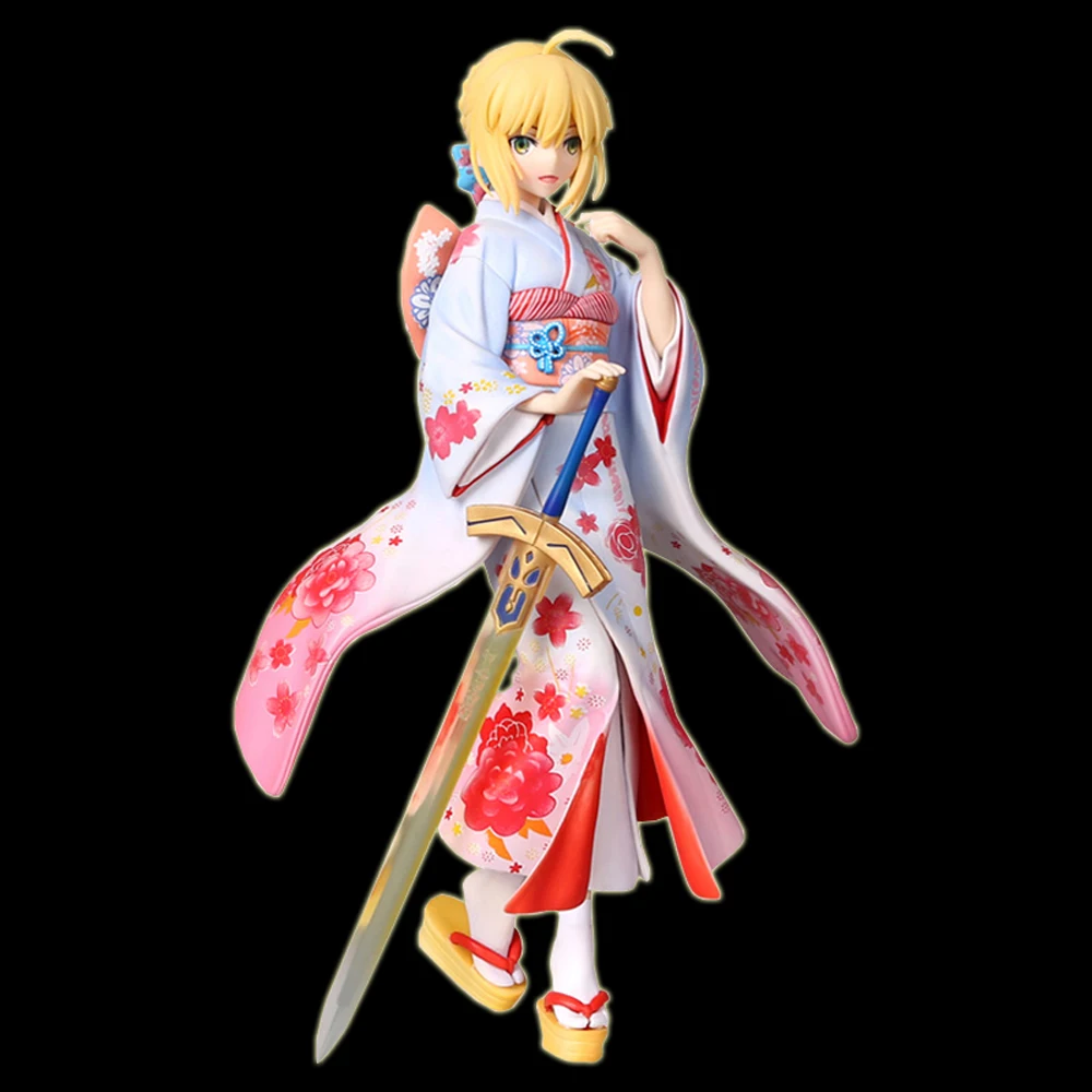 

Anime Fate/Stay Night Unlimited Blade Works Kimono Saber Action Figure Figurines Model T30