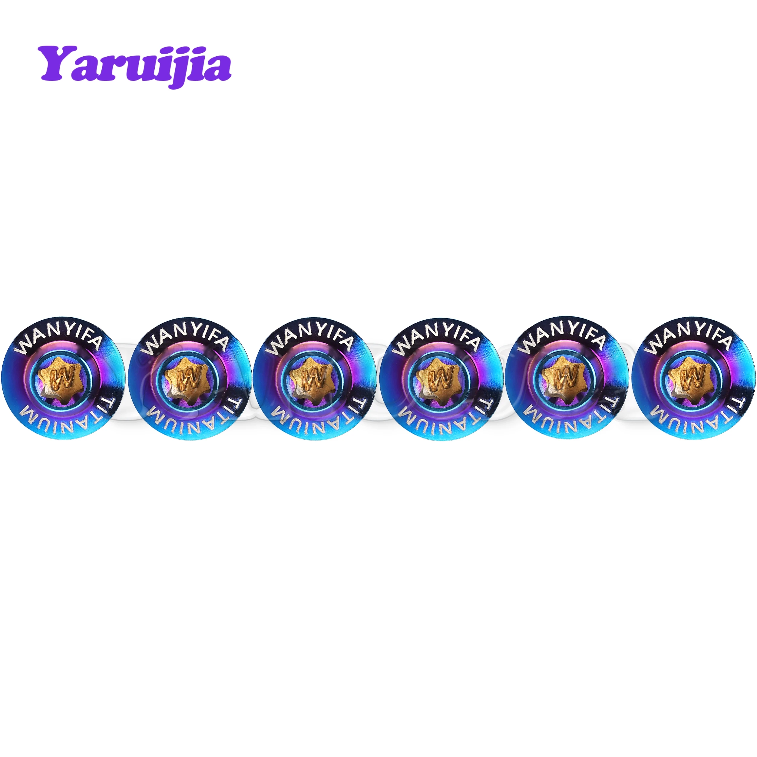 

Титановые болты Yaruijia M5/M6x10/12/15/20/25/30/35 мм, винты с звездообразной головкой для модификации и ремонта ракушек мотоцикла, 6 шт.