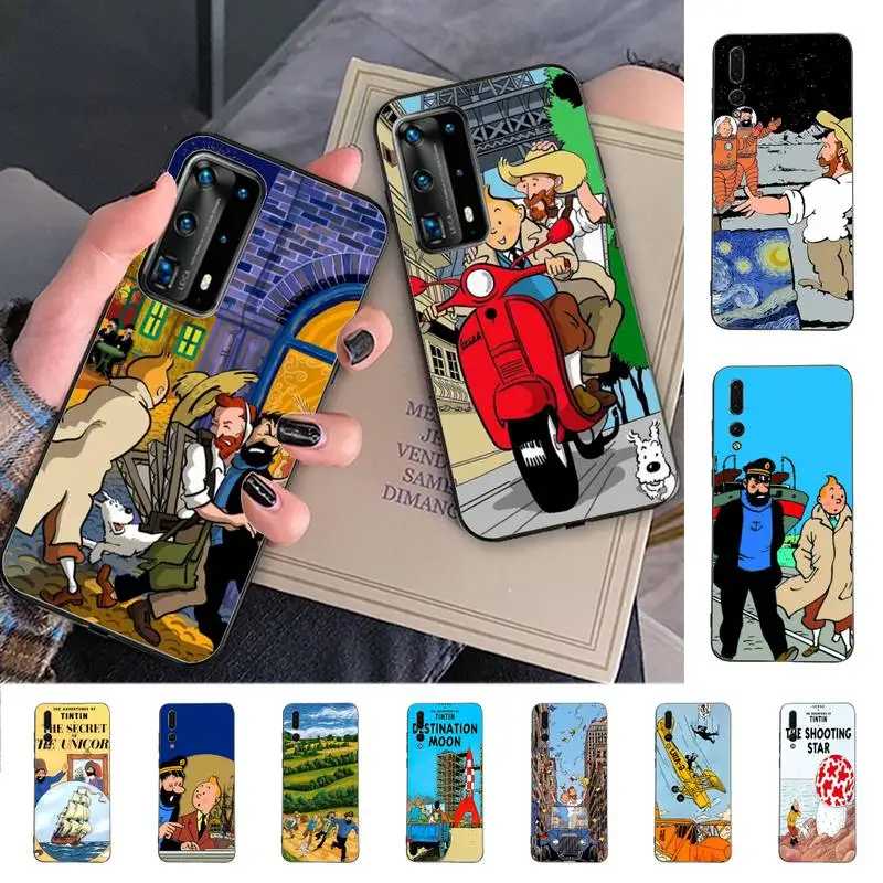 

Anime Tintines Phone Case for Huawei P30 40 20 10 8 9 lite pro plus Psmart2019