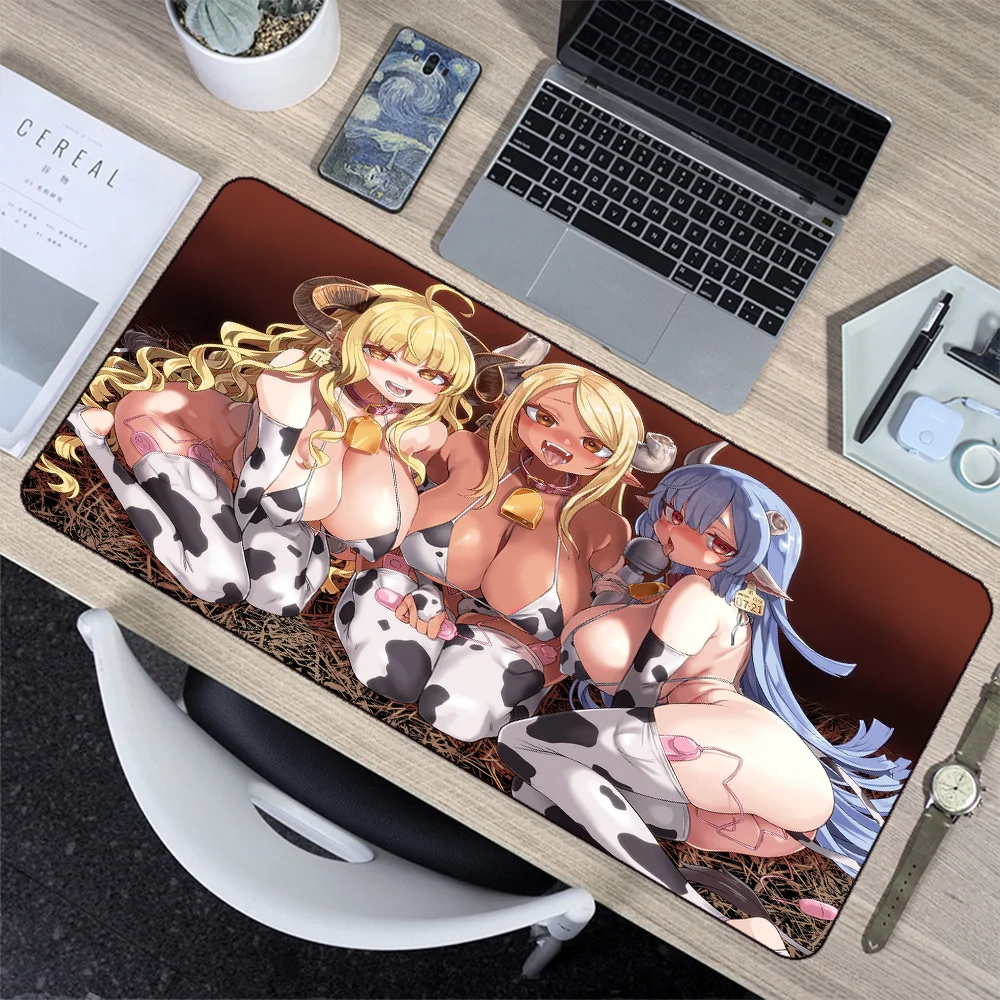 

Ascetic Sexy Big Breasted Girl Game Anime Desk Pad Anime Computer Accessories Laptop Longer Thicker Non-slip Large Xxl Mouse Pad