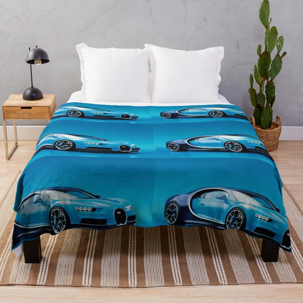 

Blue Speed Throw Blanket Throw Rug Luxury Thicken Fleece Blanket