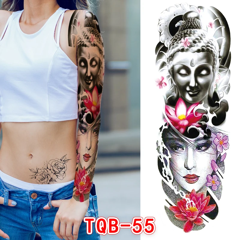 3 вида конструкций водонепроницаемые временные тату-наклейки на всю руку с