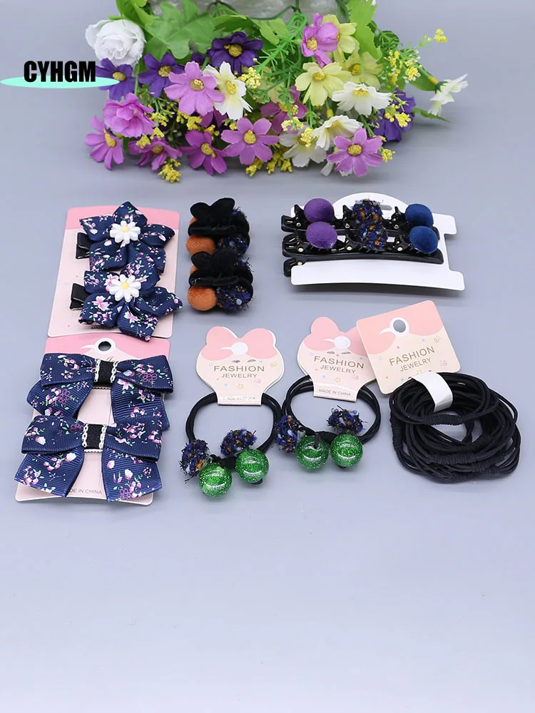 

New Fashion Hair rope hair accessories set for girls kids Women hair ties elastic hair bands Girls hair rubber band K02-1