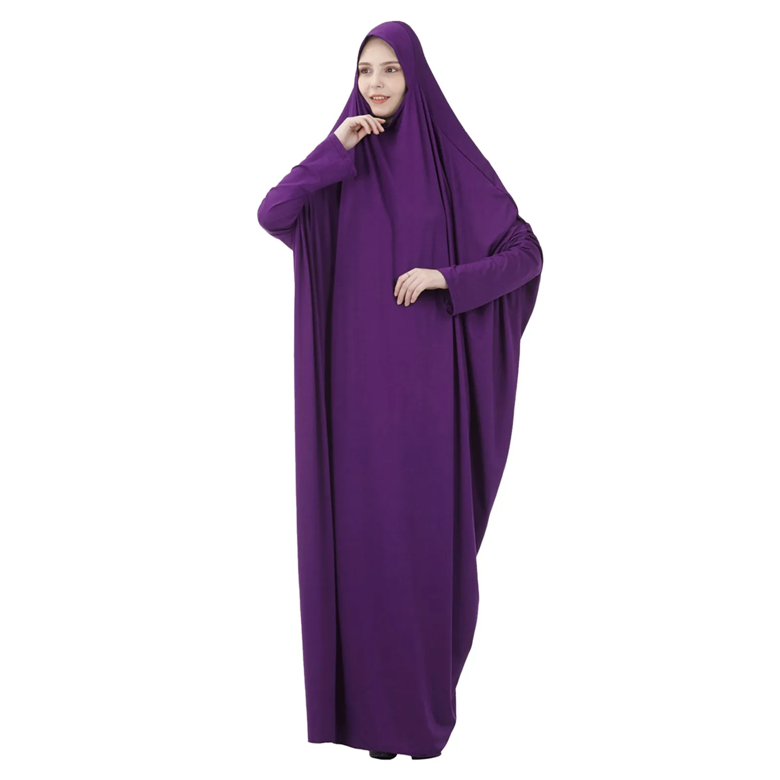 

Women's Solid Color Maxi Muslim Dress Summer Dresses for The Beach Long Skater Dresses for Women