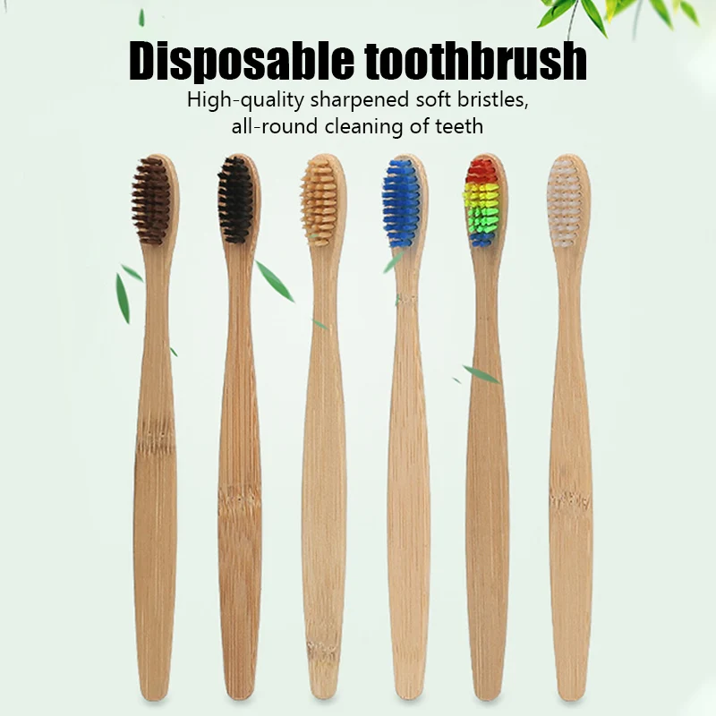 

1 шт., набор зубных щеток из натурального бамбука
