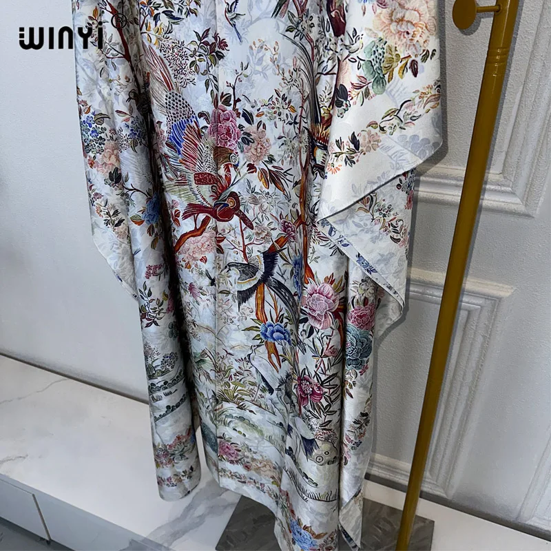 Кафтан WINYI женский с принтом в стиле бохо пляжное макси-платье африканском модное