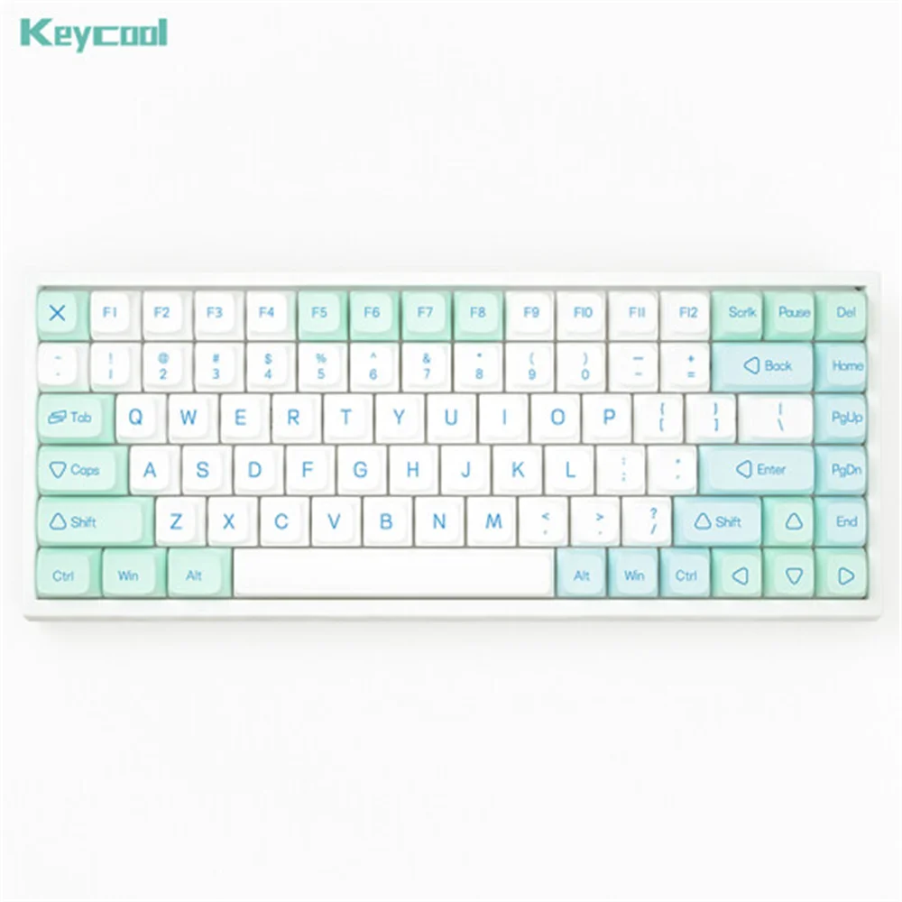 Клавиатура Keycool Mint KC-84 XDA Profile 75% 84 Keys Hot-swap RGB Wired Mechanical Keyboard with PBT Dye-subbed Keycaps on.