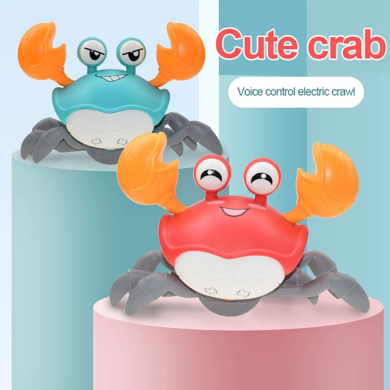 

Electric Voice Control Crab Toy Children's Projection Simulation Crab Children's Babies Toys Educational Music Gifts