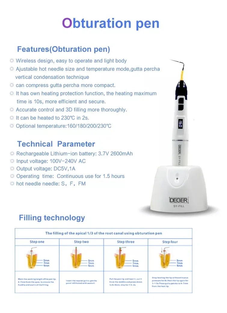 Новейшая эндообтурационная система Den tal Endo беспроводная R20 2 в 1 термоплавкий
