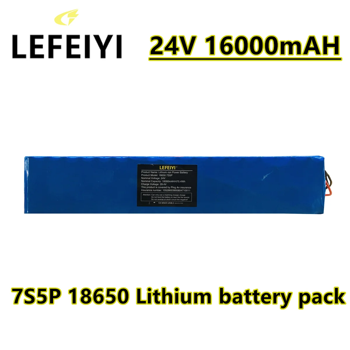 

LEFEIYI 7S5P 29.4V 16Ah Electric Bicycle Motor Ebike Scooter 24V Li ion Battery Pack 18650 Lithium Rechargeable Batteries +2A