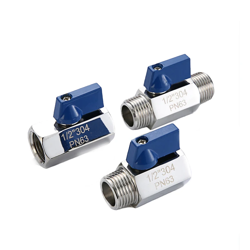 

1Pcs Stainless Steel Tap MINI Ball Valve 1/8 1/4 3/8 1/2 3/4 1" Thread SS304 Brewer Hardware