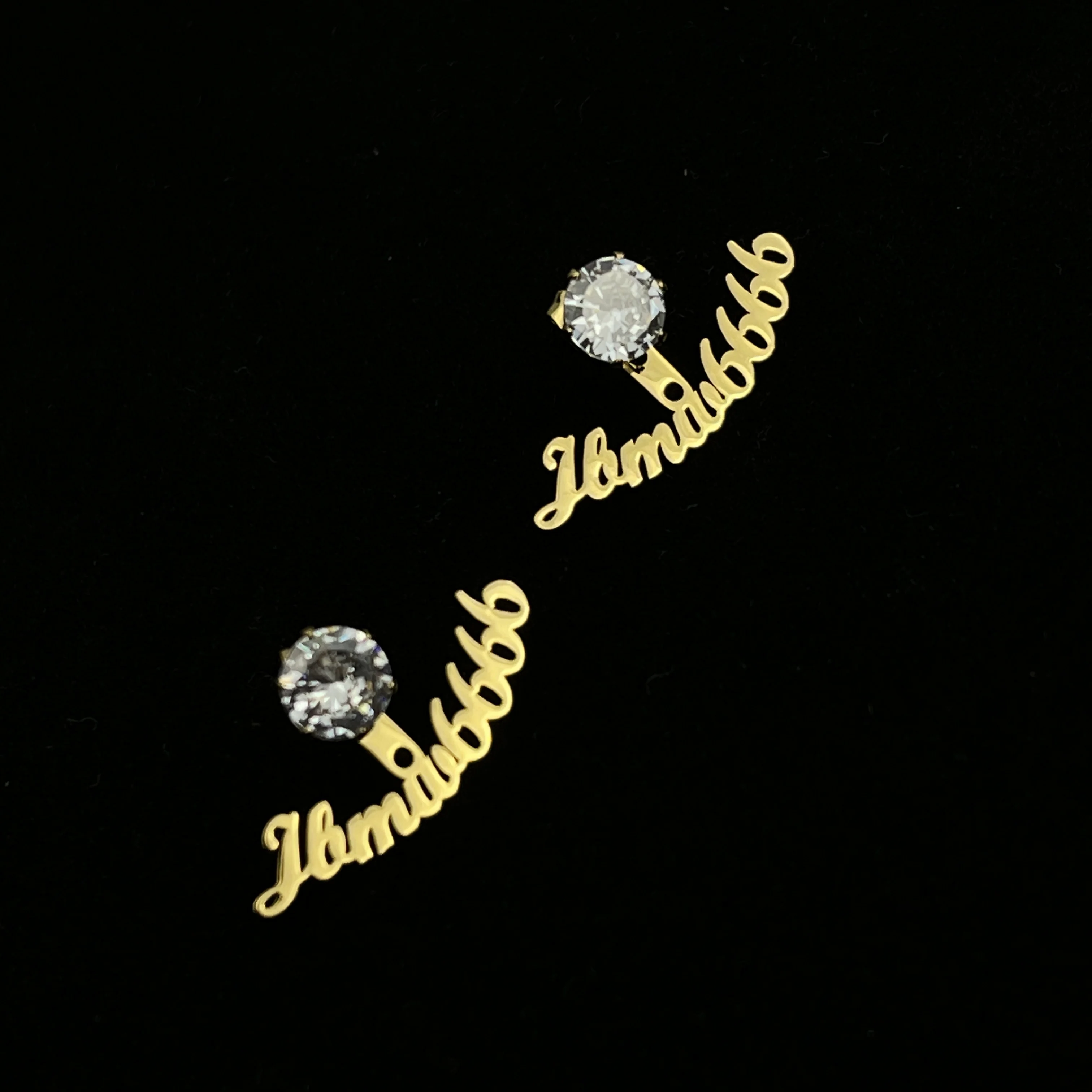 

2023 New Trend Fashion Custom Arc Simple Letter Earrings Ladies Stainless Steel Jewelry Personalized Earrings Gifts For Girls