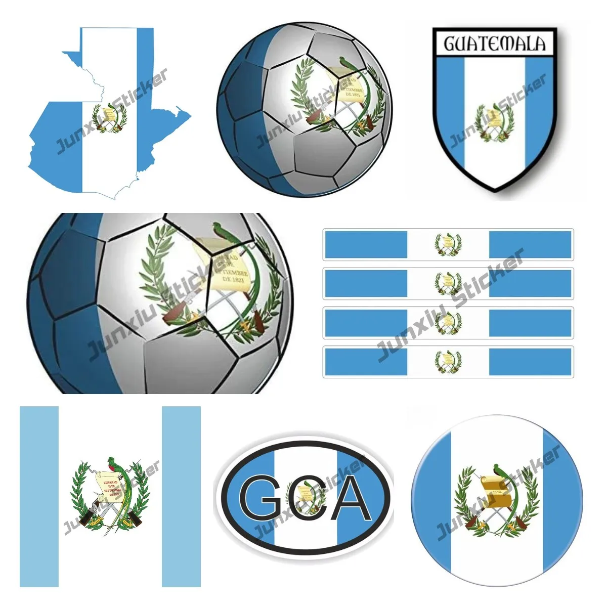 

GuatemalaFootball Sticker FA Graphix Guatemalan Flag Football Guatemalan Football Stickers for Car RV Laptops Motorcycles