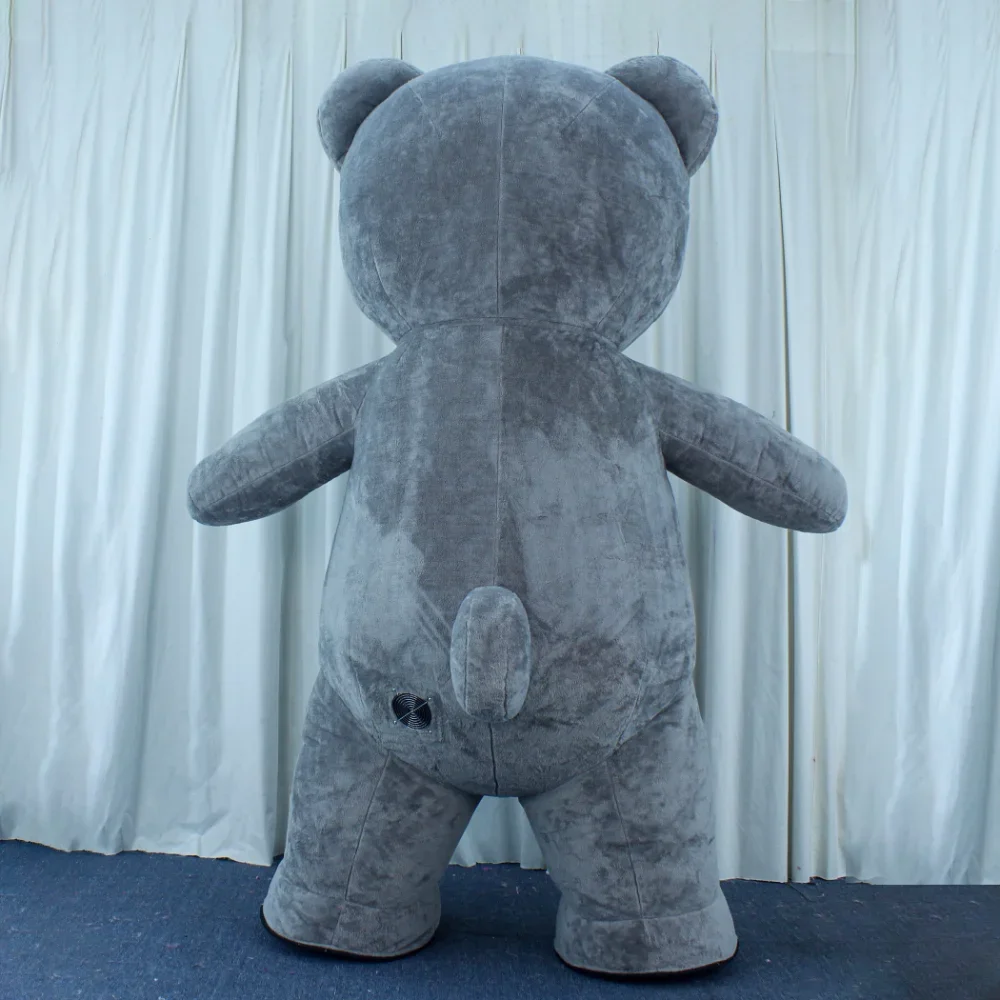 Simbok надувной костюм медведя с нашивкой гигантский плюшевый серый медведь