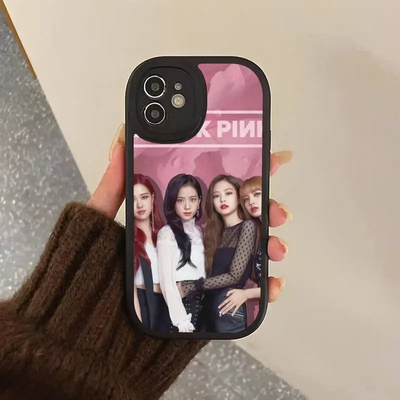B-BLACK P-PinkS K-Kpop Phone Case Hard Leather Phone Case For iPhone 14 13 12 Mini 11 14 Pro Max Xs X Xr 7 8 Plus