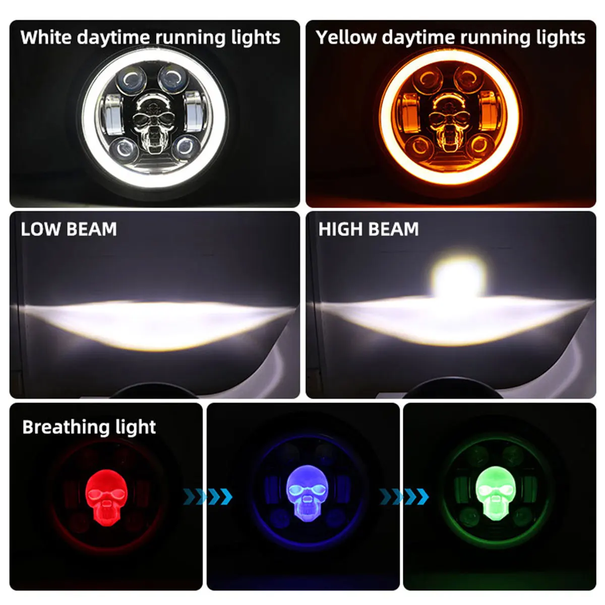 5 75 дюйма фонарь головного света проектор гало кольцо мотоцикла 3/4 дальний
