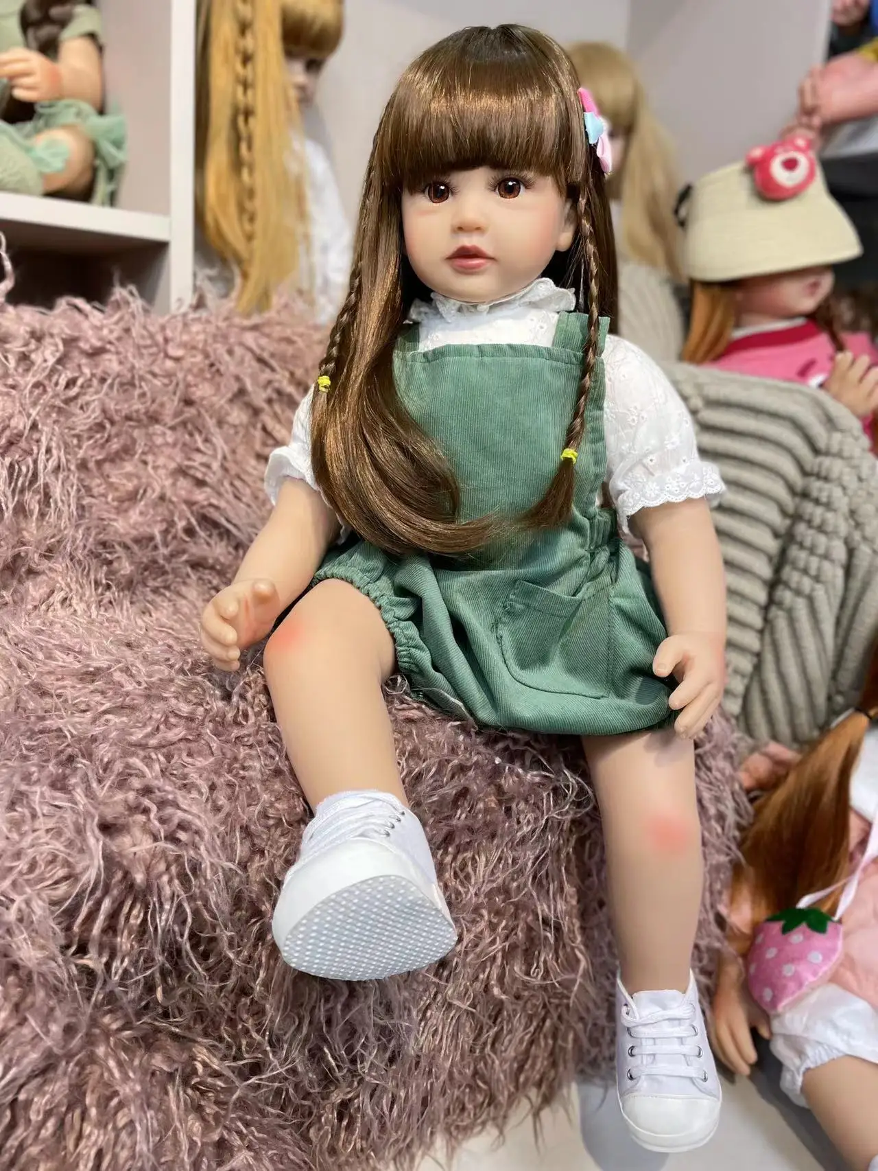 

Кукла реборн Реалистичная, мягкая силиконовая ткань, 24 дюйма