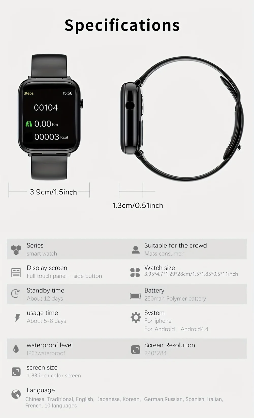 Смарт-часы 2 в 1 для ZTE Nubia Red Magic 9S Pro 8S