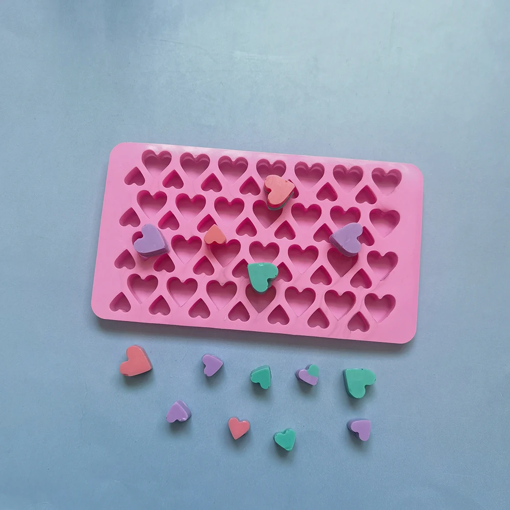 

56 Grids Silicone Chocolate Mold Food Grade Small Love Heart Shape Cake Baking Mould Non-stick Candle Molds Fondant candy mold