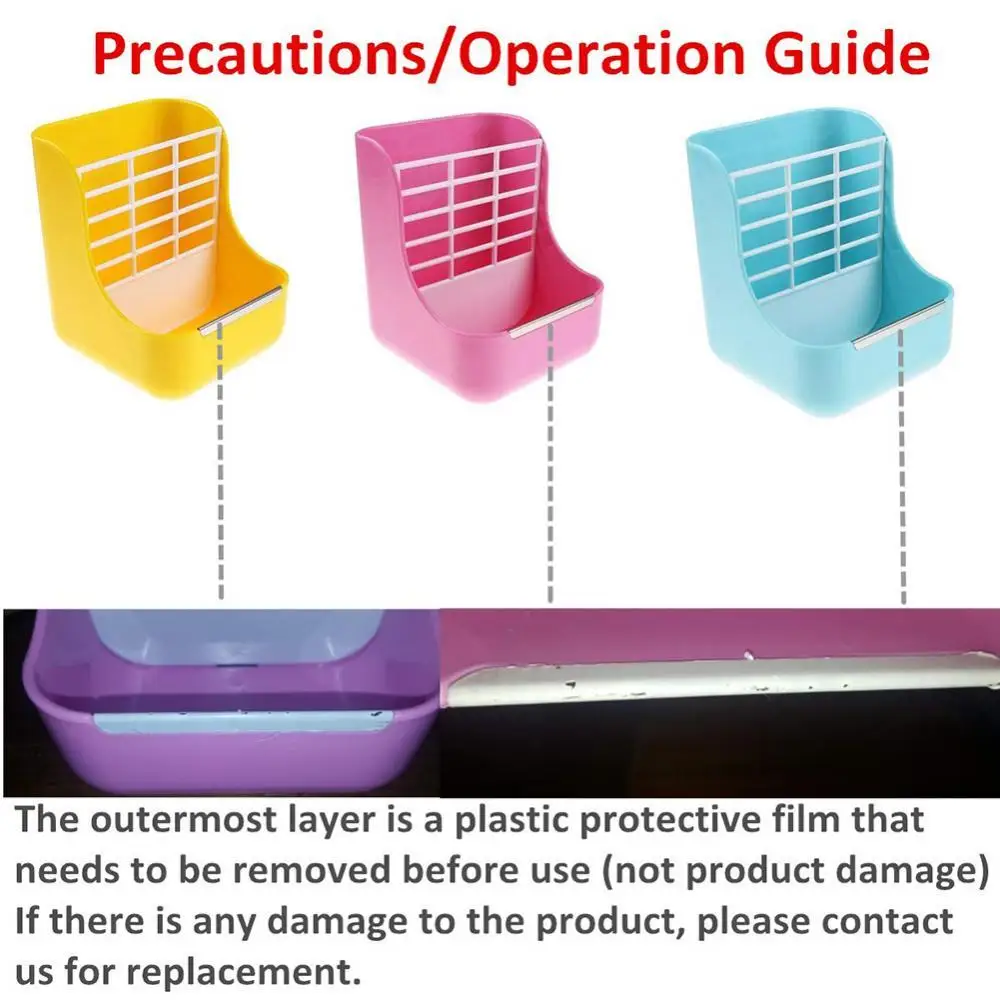 

Grass Feeder Cat Pet Small Plastic 2in1 Grass Bowl Rack Hay Guinea Pigs Animals Bowl Rabbit Hay Rack Fixed External Shelf