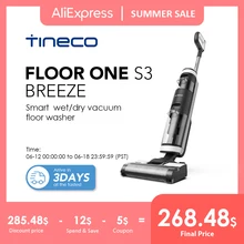Tineco Floor One S3 Breeze / S3 Cordless Wet Dry Washing Floor Electric Mop Self-Cleaning Home Appliance Smart APP Control