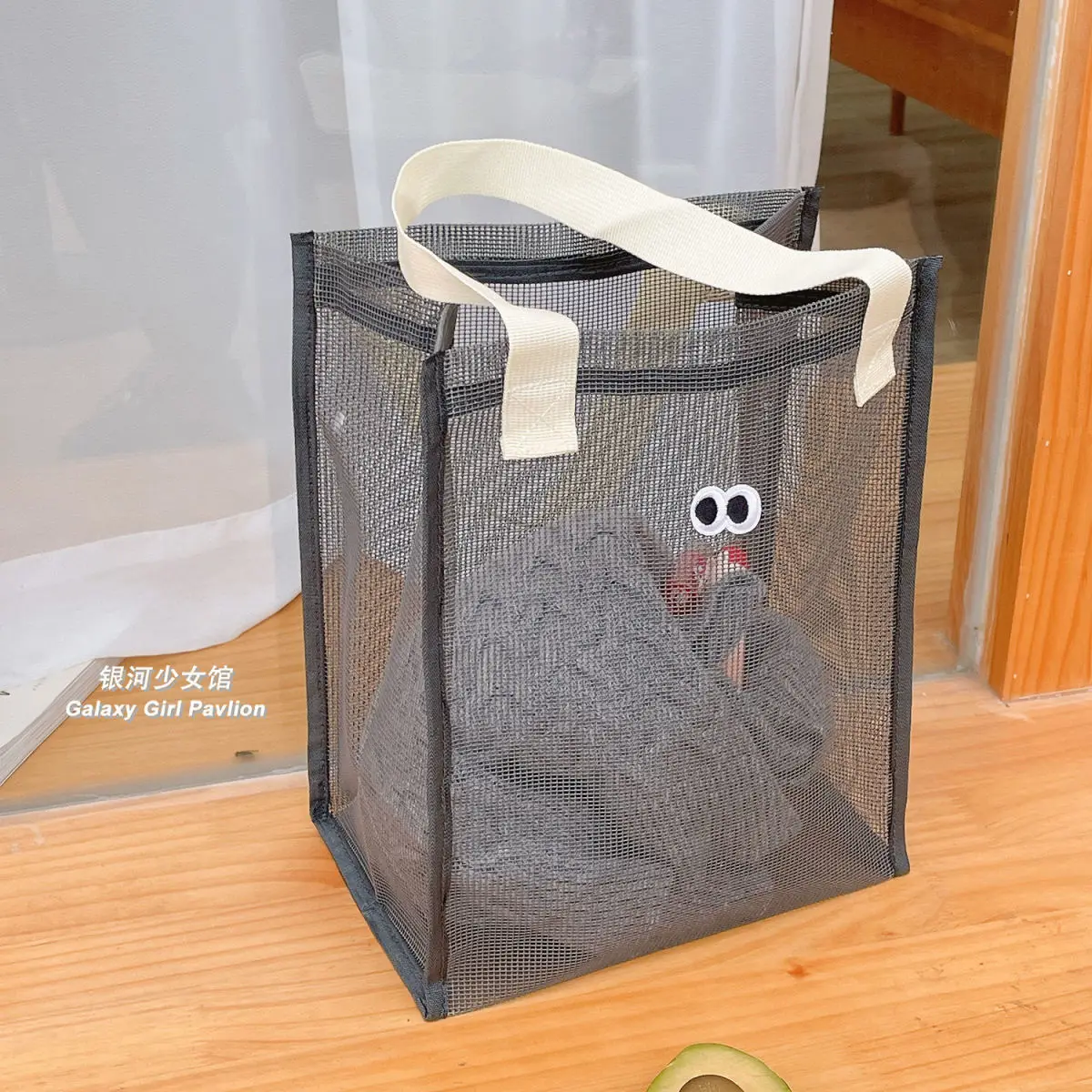

Handbag Women's Bags Big Eyes Mesh Bag Transparent Beach Bag Large Capacity Handbag Shoulder Bag Bolsos Clutch Bag Shopping Bag