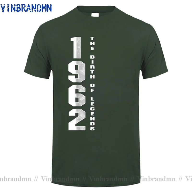 Классическая винтажная футболка 1962 с надписью &quotThe Birth Of Legends&quot Мужская модная на