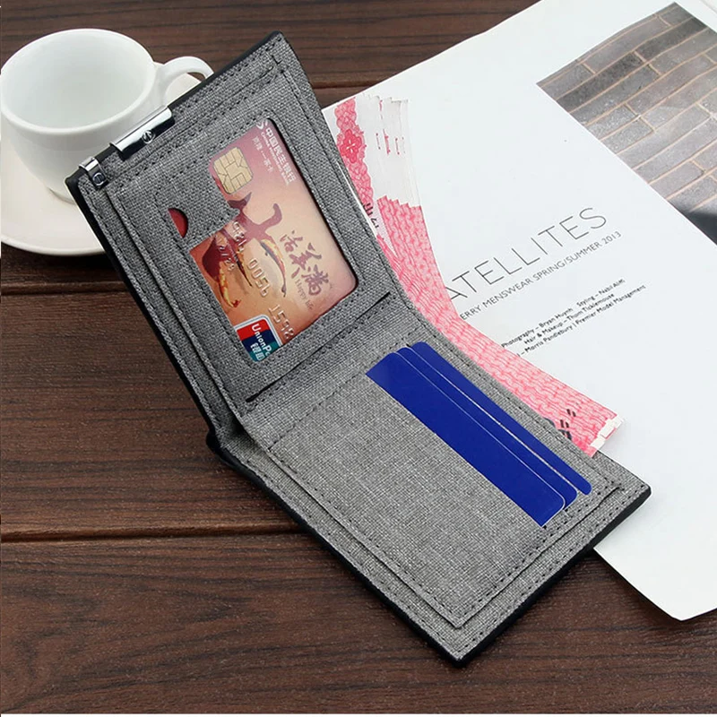 

New Men's Wallet PU Leather Zipper Wallet Casual Large Capacity Wallet Card Holder Multi-card Slot Slim Coin Purse Free Shipping