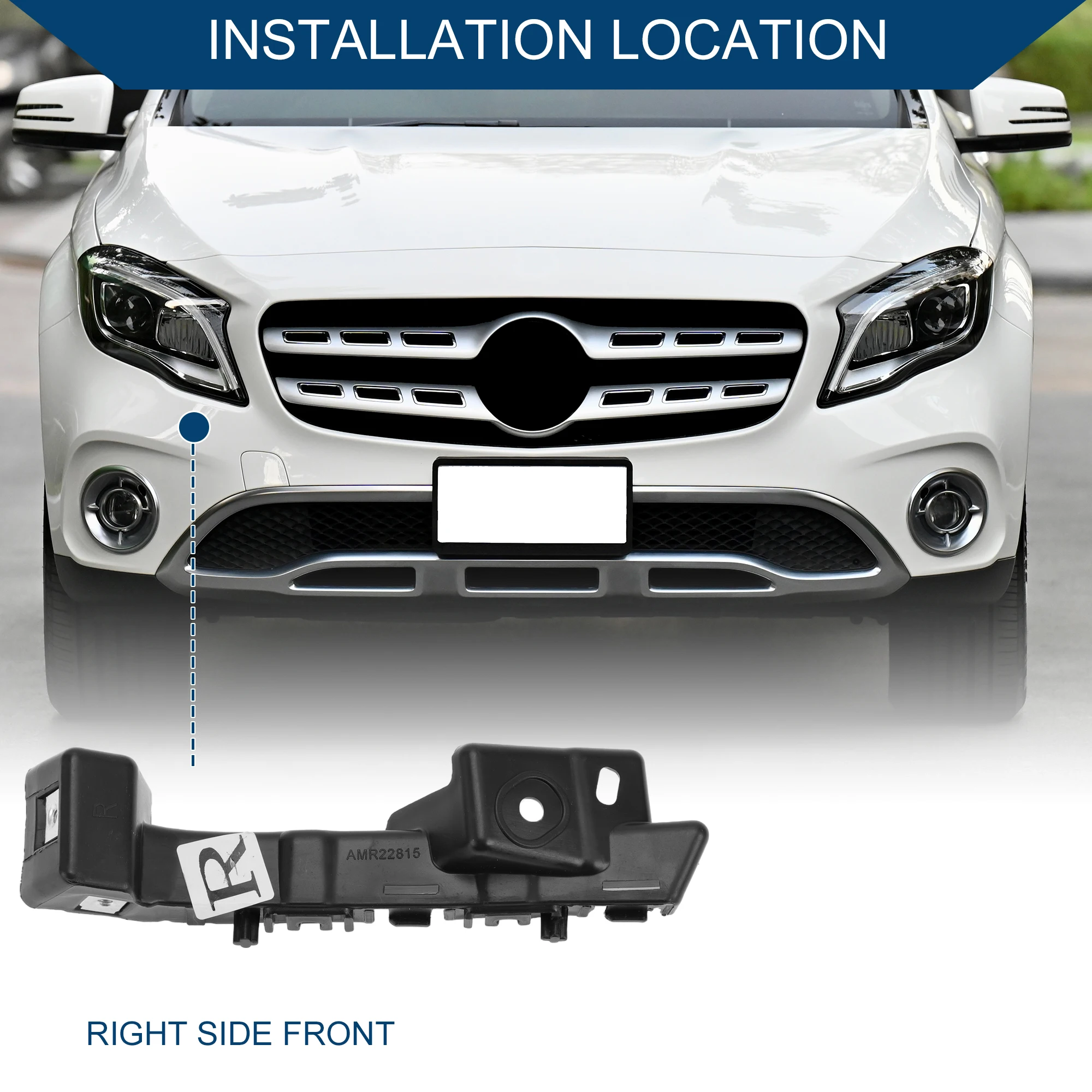 

UXCELL 1 шт. опорный кронштейн правого переднего бампера для Chevy Malibu 2016-2022 ABS черный