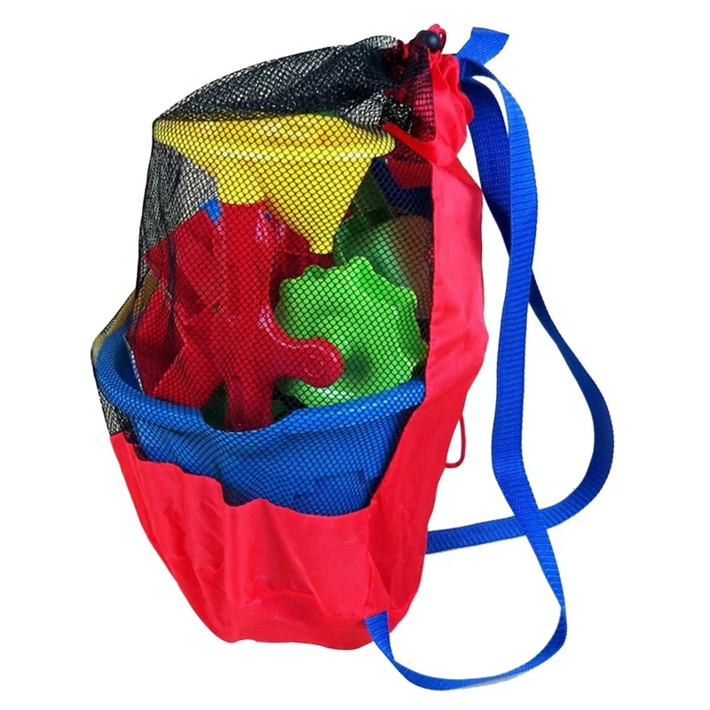 Portable Beach Bag Foldable Mesh Swimming Bag For Children Beach Toy Baskets Storage Bag Kids Outdoor Swimming Waterproof Bags