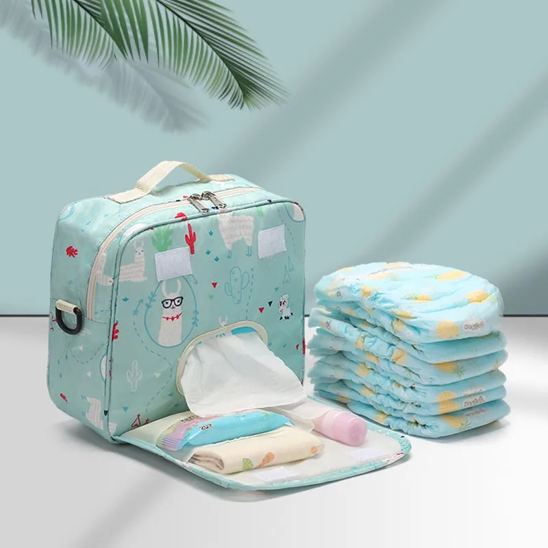 

Infant Nappy Storage Bin Baby Diaper Organizer Reusable Wipes Bag Caddy Basket Wet/Dry Bag Mummy Storage Bag Travel Nappy Bag