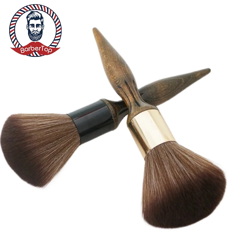 

Щетки для лица и шеи, парикмахерские щетки для чистки волос, мягкая черная ручка для стрижки, парикмахерской, инструмент с длинной ручкой