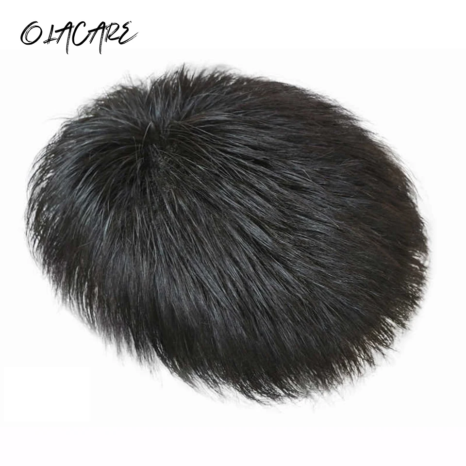 Мужские парики OLACARE мужские короткие волосы красивая верхняя сменная пленка