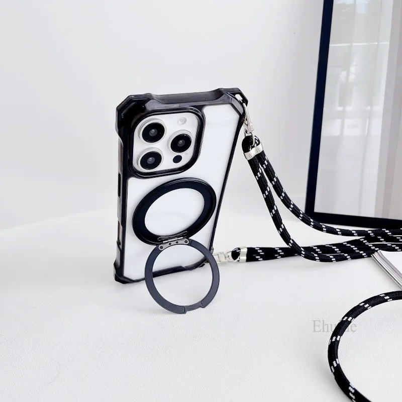 Магнитный чехол для Samsung Galaxy A56 A36 A16 A55 A35 A15 S24 Plus S25 Ultra для Magsafe Rotation Crossbody Ремешок Обложка (art.: 3920cf8a6ace9) - 3920cf8a6ace9