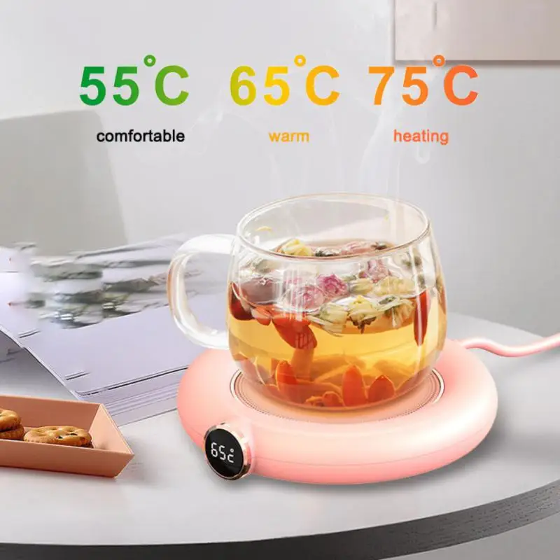 

Coffee Mug Cup Warmer Home Office Milk Hot Tea Water Heating Pad Constant-temperatures Beverage Heating Coasters Plate USB