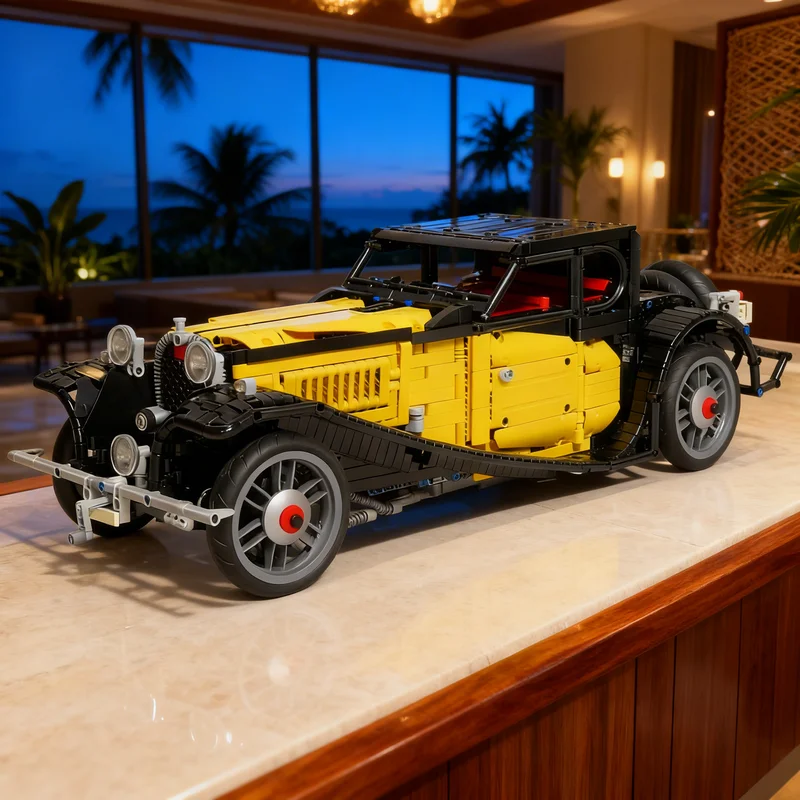 Фото 3627 деталей MOC Bugatti 50T: Техническая модель-конструктор, Рождественский подарок, Игрушка, Креативная идея для самостоятельной сборки, Кирпичики для детей №1