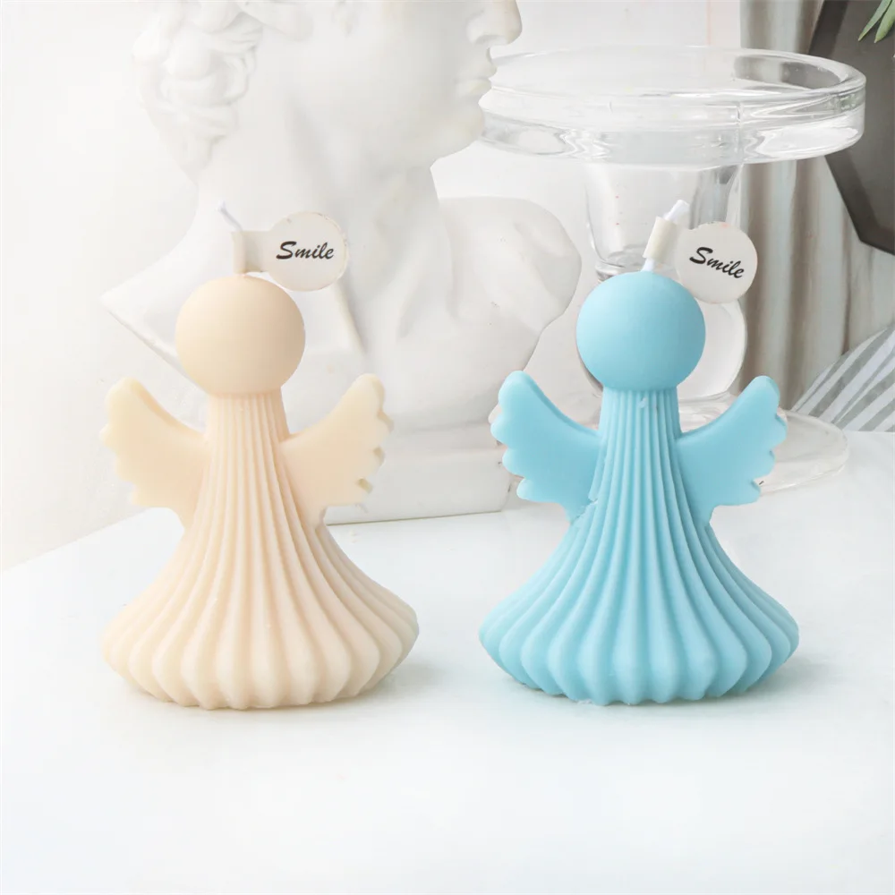 Форма для свечи в виде ангела зеркальная трехмерная силиконовая форма мужчин и