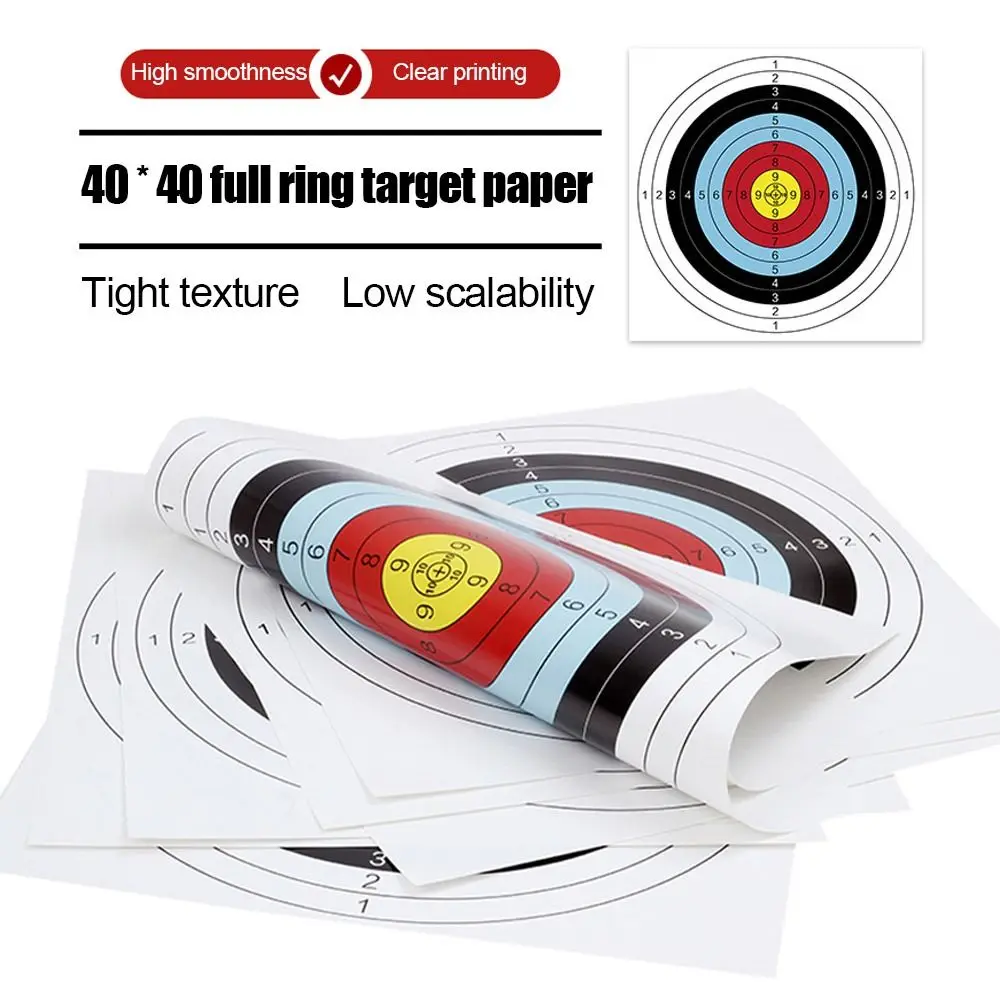 

20pcs Shooting Archery Targets Paper Accessories 40x40CM Hunting Target Practice Paper Durable Universal Bow Arrow Targets