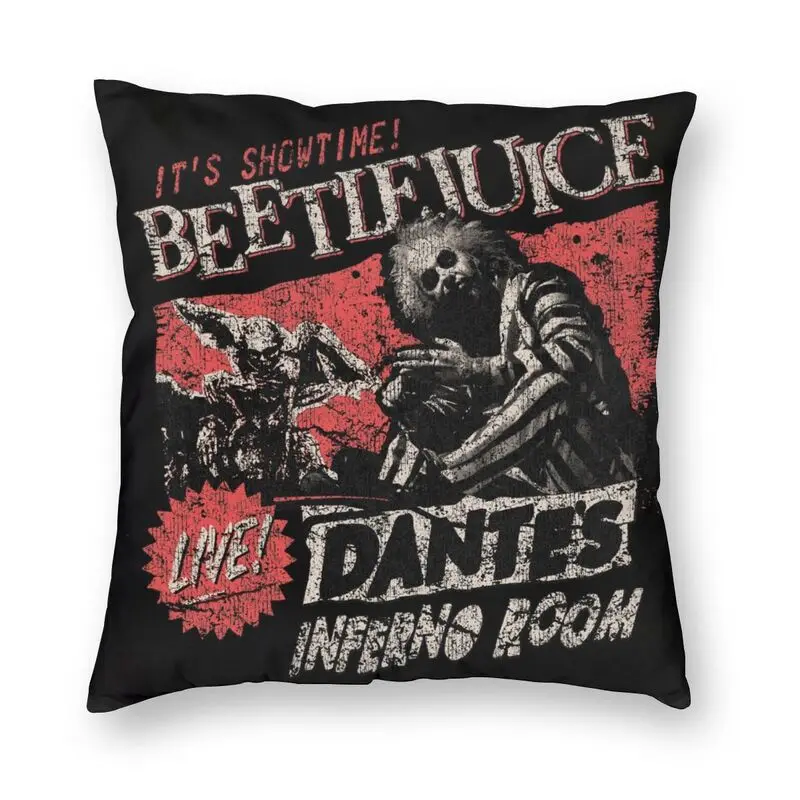 

Beetlejuice Movie Tim Burton Throw Pillow Case Decor Home Halloween Film Nordic Cushion Cover Car Pillowcase For Living Room
