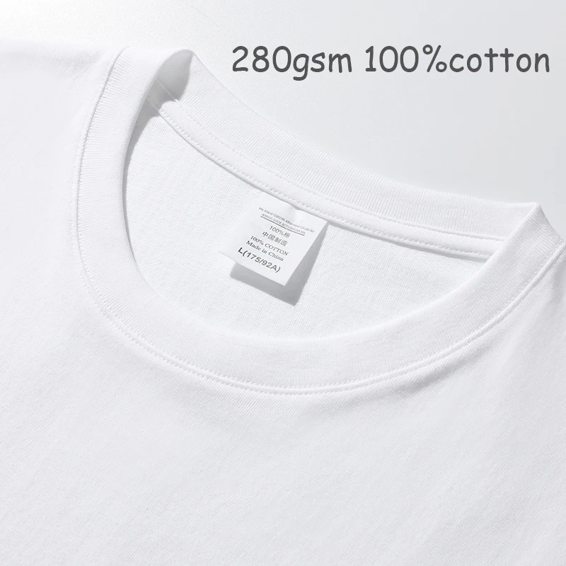 

Summer 280gsm Quality T-shirt Cotton Mens Women Short-sleeve Man Short Sleeve Pure Color Clothing Harajuku T Shirts Tops Tee Men