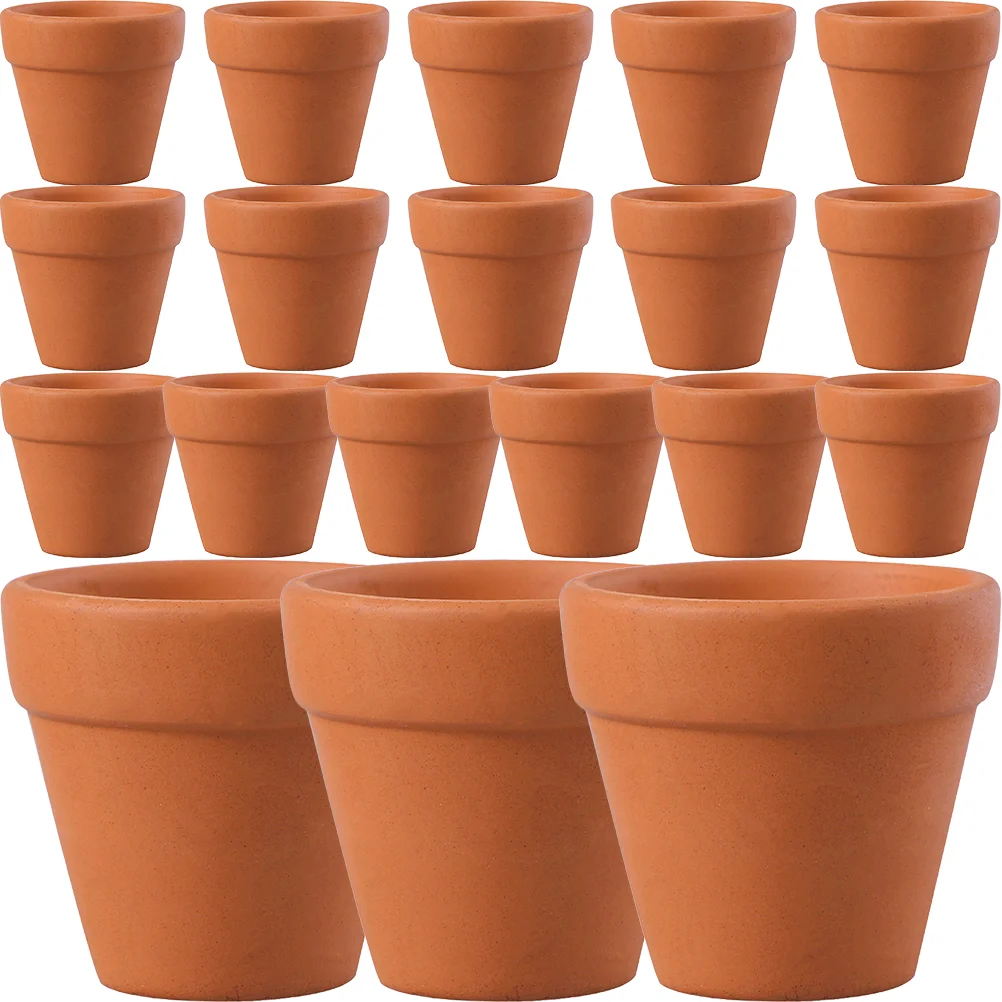 

20 Pcs Compact Flower Pots Planter Decor Mini Thumb Small Succulent Plants Live Outdoor Flowerpots Holders Home Nursery Clay
