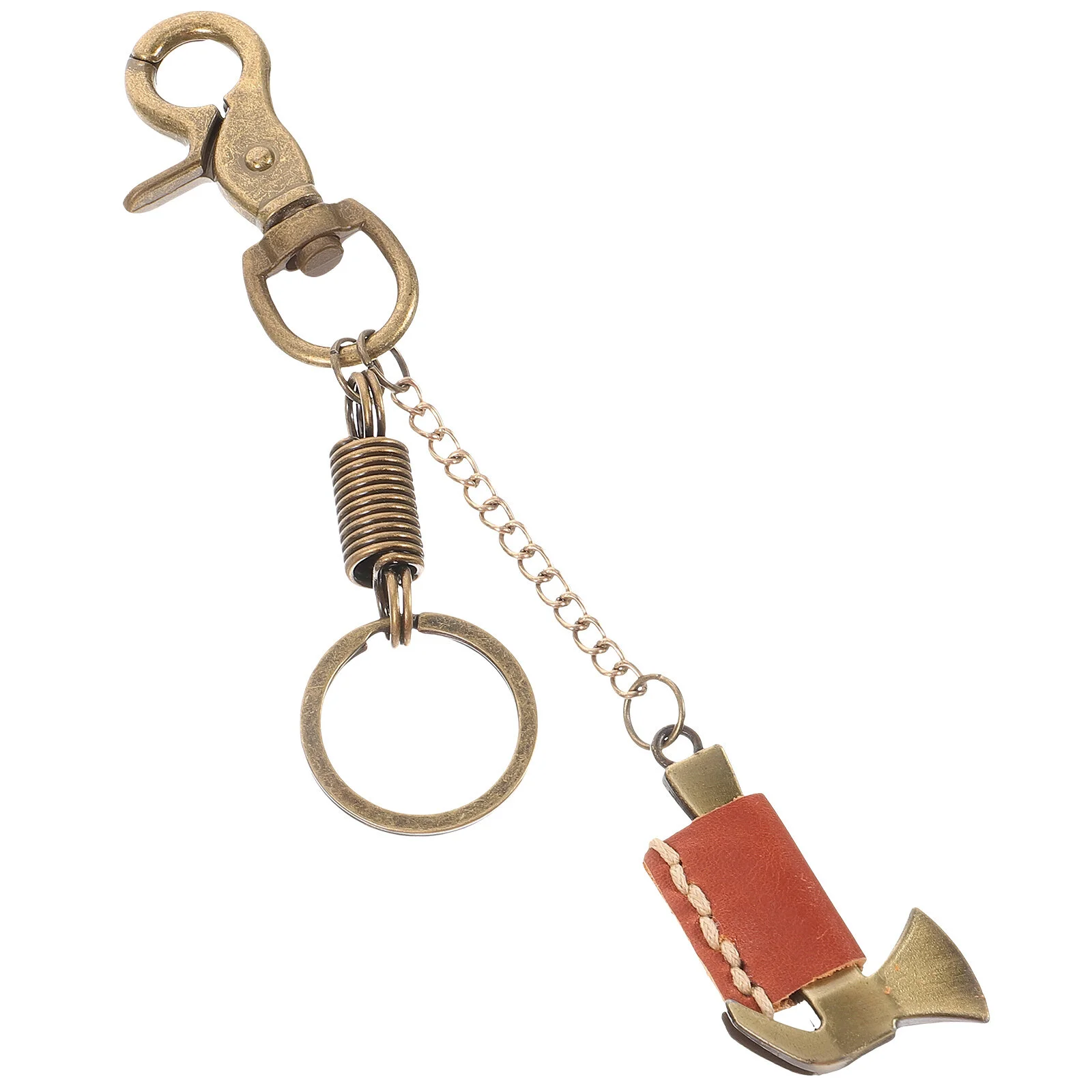 

Vintage Key Rings Keychain Keepsakes Cowhide Decor Outdoor Themed Souvenirs Men Retro Pendants Hammer Delicate Keychains
