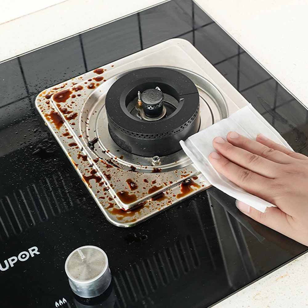 

Kitchen Convenient Type Disposable Rags Heavy Oil Stain Cleaning Wipes Remove Oil Stain Wet Cleaning Range Hood Stove Wet Paper
