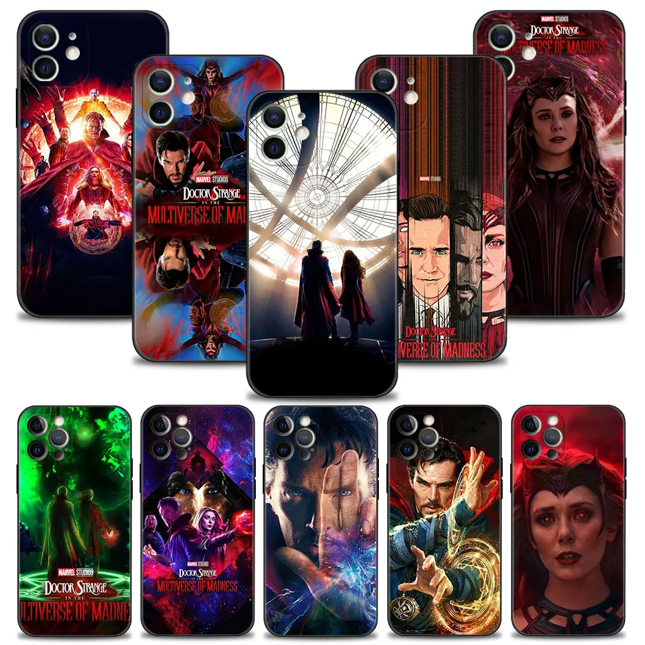 

Phone Case For Apple iPhone 11 12 13 14 Pro Mini X XR XS Max 6 6S 7 8 Plus 5 5S SE 2022 Cover Funda Marvel Doctor Strange Wanda