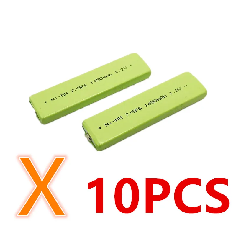 

10PCS 1.2V Ni-Mh rechargeable 7/5F6 battery 67F6 1450mAh 7/5 F6