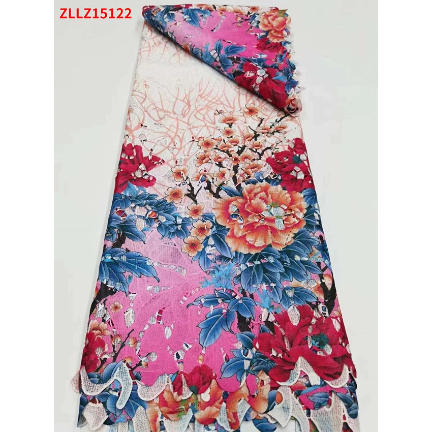 Большая Акция Африканское французское кружево Водорастворимая цветная ткань