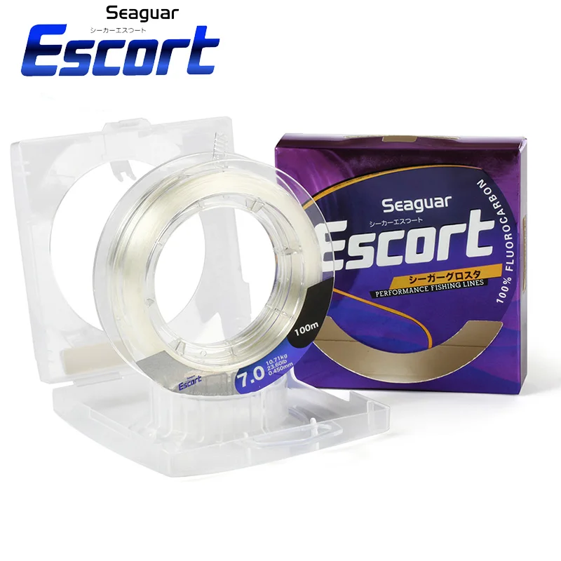 

Фторуглеродная рыболовная леска Seaguar Escort 100 м 0,141-0,778 мм 100% фторуглеродная леска для поводка из углеродного волокна леска для ловли карпа нах...