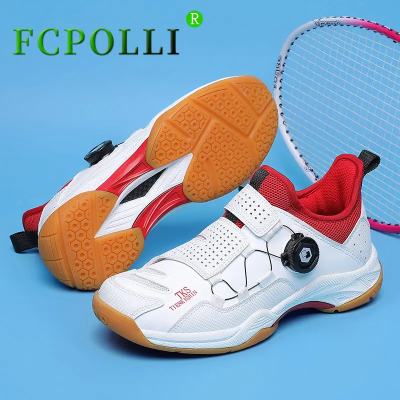 

Professional Men And Women Badminton Trainers Indoor Sports Shoes Couples Anti-Slip Table Tennis Shoes Men Quick Lacing Sneakers