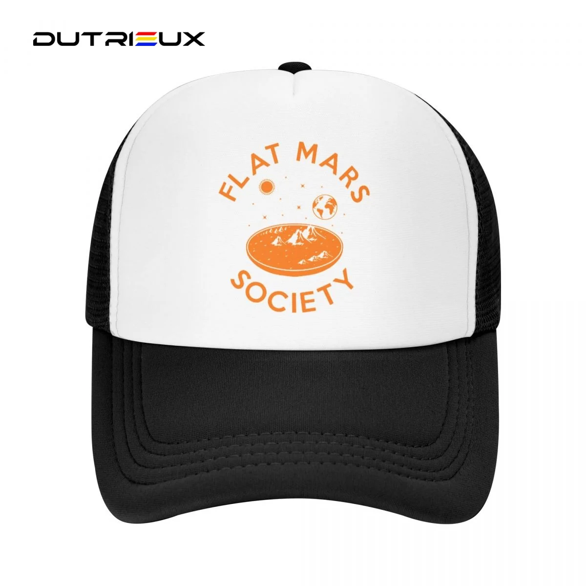 

Flat Mars Society Casual Plain Mesh Baseball Cap Adjustable Snapback Hats For Women Men Dad Trucker Hats