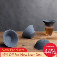 ceramics tea strainers reusable coffee filter infusers kung fu tea set dripper bowl shape non porous strainers home accessories